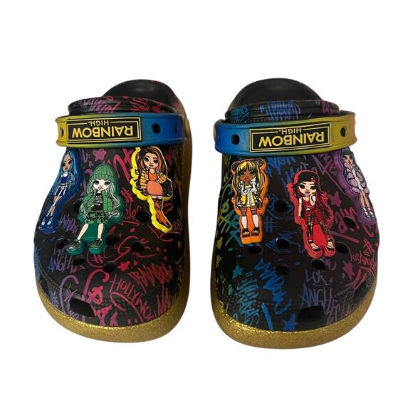 Crocs Rainbow High Classic High Cutie Clogs Size 5 Juniors - Picture 3 of 11